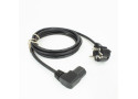 ACT Netsnoer Schuko CEE 7/7 male (haaks) - C15 (haaks links) IEC 60320 zwart 1 m
