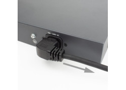 ACT Netsnoer Schuko CEE 7/7 male (haaks) - C15 (haaks rechts) IEC 60320 zwart 1,5 m