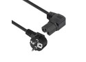 ACT Netsnoer Schuko CEE 7/7 male (haaks) - C15 (haaks rechts) IEC 60320 zwart 2 m
