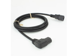 ACT Netsnoer C14 - C15 (haaks links) IEC60320 zwart 0,6 m