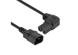 ACT Netsnoer C14 - C15 (haaks rechts) IEC60320 zwart 1,2 m