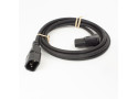 ACT Netsnoer C14 - C15 (haaks rechts) IEC60320 zwart 1,2 m