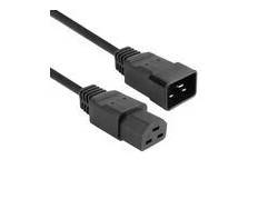 ACT Netsnoer C20 - C21 IEC60320 zwart 1 m