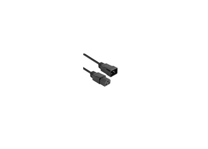 ACT Netsnoer C20 - C21 IEC60320 zwart 1 m