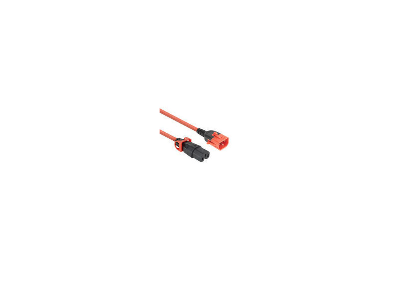 ACT Netsnoer C14 IEC Lock+ Dual Locking - C15 IEC Lock+ rood 2 m, PC3873