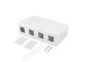 ACT Unloaded surface keystone mount box voor 4 keystone jacks