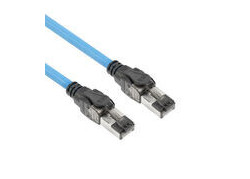 ACT Blauw 65 meter S/FTP CAT6A B2ca PoE++ 100W solid prefab installatiekabel, RJ45 male – male