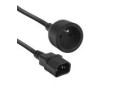 ACT Netsnoer C14 - Type E female (max. stroom 10A) zwart 0,6 m