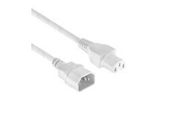ACT Netsnoer C14 - C15 wit 1,5 m