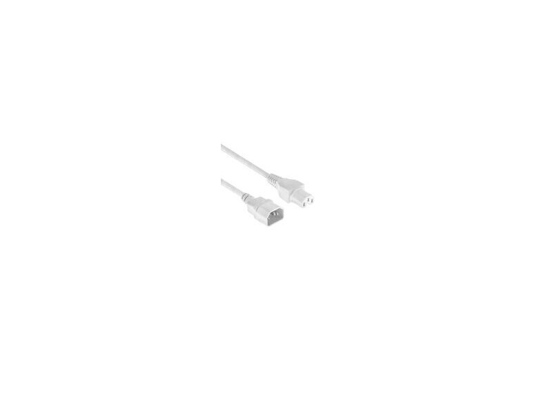 ACT Netsnoer C14 - C15 wit 1,5 m