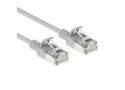 ACT Grijze 7 meter LSZH S/FTP CAT6A slimline patchkabel snagless met RJ45 connectoren