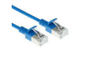 ACT Blauwe 3 meter LSZH S/FTP CAT6A slimline patchkabel snagless met RJ45 connectoren