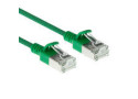 ACT Groene 0,5 meter LSZH S/FTP CAT6A slimline patchkabel snagless met RJ45 connectoren