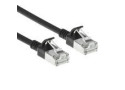 ACT Zwarte 3 meter LSZH S/FTP CAT7 slimline patchkabel snagless met RJ45 connectoren