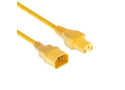 ACT Netsnoer C14 - C15 geel 2,5 m