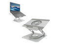 ACT Laptopstandaard 360° draaibaar, met ventilator, traploos in hoogte verstelbaar