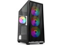Sharkoon VK4 Rainbow | ATX Midi Tower | Tempered Glass | 4x 120 mm Rainbow LED | Zwart | Behuizing