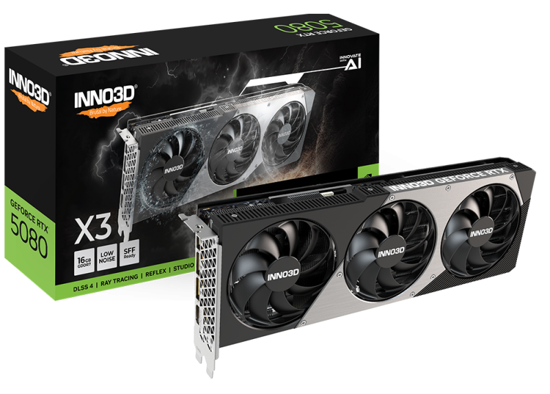 INNO3D GeForce RTX 5080 X3 | 16GB GDDR7 | DLSS 4 | Videokaart