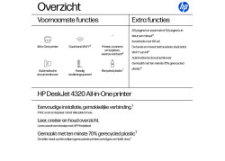 HP DeskJet 4320 All-in-One Printer | Wifi | Dubbelzijdig Printen | Scan en Kopieer | A4 | Kleur