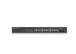 Zyxel GS1900-24HP | Managed Switch | 24 Poorten | Gigabit Ethernet | PoE | 1U | Zwart