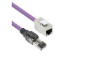 ACT Paars 10 meter S/FTP CAT6A B2ca PoE++ 100W solid prefab installatiekabel, RJ45 male – female