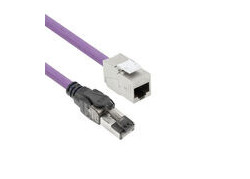 ACT Paars 15 meter S/FTP CAT6A B2ca PoE++ 100W solid prefab installatiekabel, RJ45 male – female