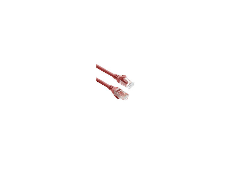 ACT Rode 7 meter TPE U/UTP CAT6A ultra-flex patchkabel snagless met RJ45 connectoren