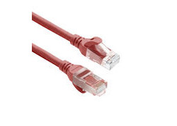 ACT Rode 0,25 meter TPE U/UTP CAT6A ultra-flex patchkabel snagless met RJ45 connectoren