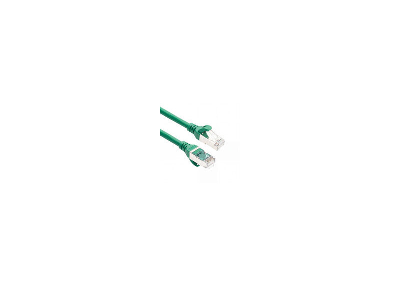 ACT Groen 0,5 meter TPE S/FTP CAT6A ultra-flex patchkabel snagless met RJ45 connectoren