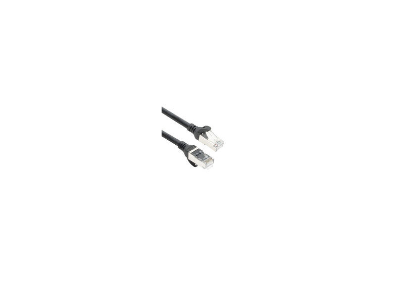 ACT Zwart 3 meter TPE S/FTP CAT6A ultra-flex patchkabel snagless met RJ45 connectoren