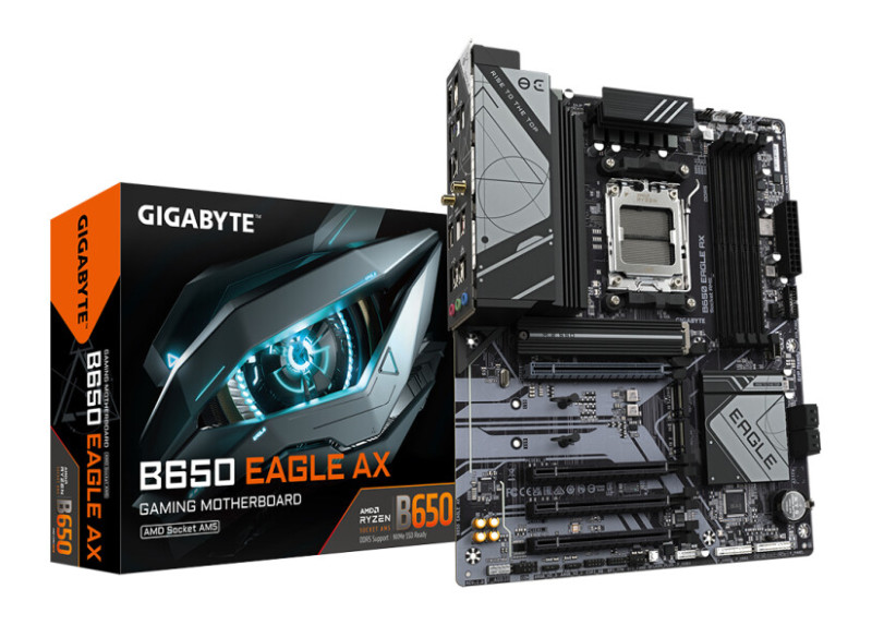 GIGABYTE B650 EAGLE AX | AMD B650 | Socket AM5 | 4x DDR5 | Wi-Fi 6E | ATX Moederbord