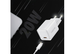 Lader 230V 1xUSB-C 20W LogiLink Wit