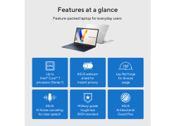 ASUS Vivobook 17 X1704VA | 17.3'' Full HD IPS | Intel Core 5 120U | 16GB RAM | 512B SSD | W11 Home | Quiet Blue