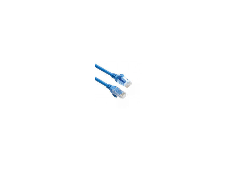 ACT Blauwe 2 meter TPE U/UTP CAT6A ultra-flex patchkabel snagless met RJ45 connectoren