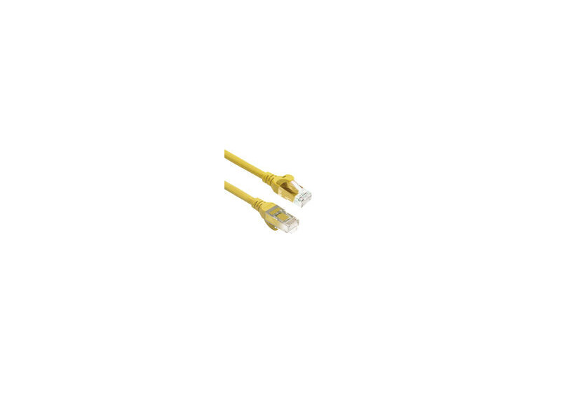ACT Gele 1 meter TPE U/UTP CAT6A ultra-flex patchkabel snagless met RJ45 connectoren