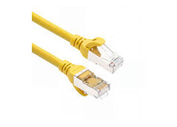 ACT Geel 1 meter TPE S/FTP CAT6A ultra-flex patchkabel snagless met RJ45 connectoren