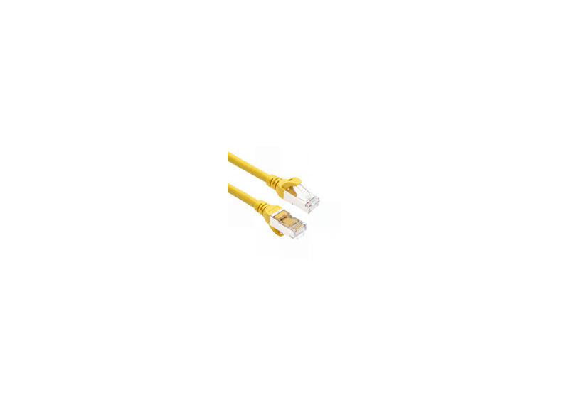 ACT Geel 1 meter TPE S/FTP CAT6A ultra-flex patchkabel snagless met RJ45 connectoren