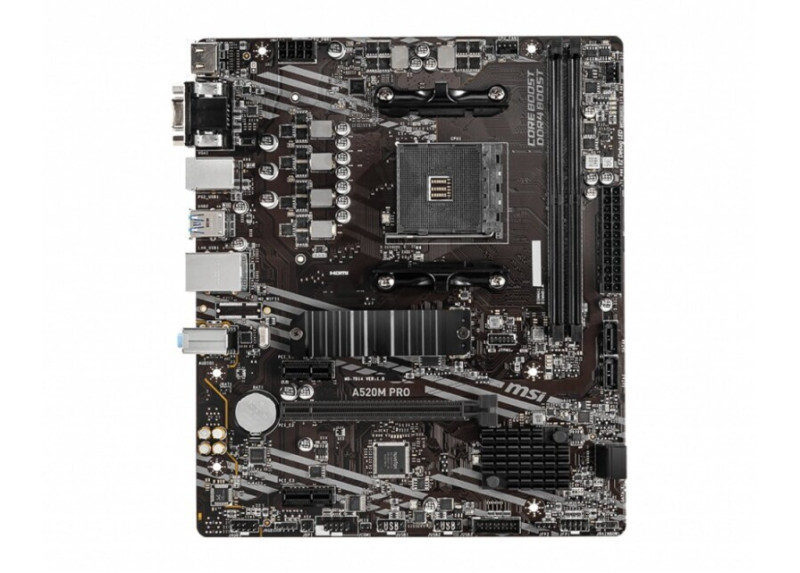 MSI A520M PRO | Socket AM4 | AMD A520 | 2xDDR4 | Micro-ATX | Moederbord | 2e Kans