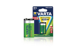 9V Varta 200mAh NiMH 1 stuk blisterverpakking