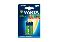 9V Varta 200mAh NiMH 1 stuk blisterverpakking